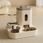 Automatic Cat & Dog Feeder, 2 in 1 Automatic Cat & Dog Feeder & Water Dispenser Combination Kit, Pet Cat & Dog Gravity Feeder, Large Capacity Washable
